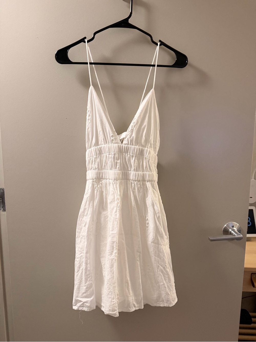 O'Neill White Spaghetti-Strap Mini Dress